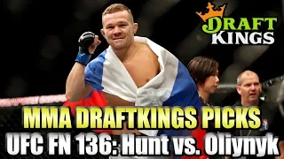 DraftKings MMA Picks - UFC Fight Night 136: Hunt vs. Oliynyk - 3 Pack