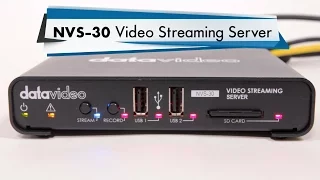 Datavideo NVS-30 Video Streaming Encoder/Recorder Setup Tutorial Guide