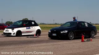 300Hp Fiat 500 Abarth VS BMW M4 Drag Race 1/4 Mile