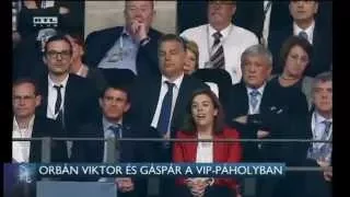 Orbán Viktor és Gáspár a VIP páholyban 15-06-09