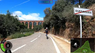 Extra long Indoor Cycling Workout Spain with Garmin Cadence & Speed Display 4K Video