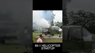 RARE Mi-1 helicopter startup #shorts  #helicopter #mi1 #radialengine