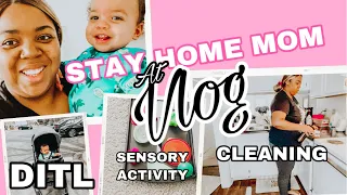 2022 SAHM VLOG: CLEAN WITH ME | BABY SAFE SENSORY ACTIVITY | DITL OF A MOM