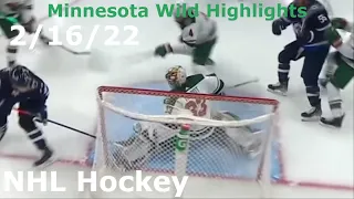 Minnesota Wild Highlights vs Winnipeg Jets 2/16/22