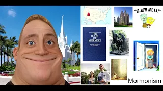 Mr. Incredible going through Christian Denominations