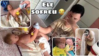 Meu namorado virou BABÁ dos meus bebês reborn por um dia 🍼👶🏼| Eles aprontaram? 😰| Gabi reborn