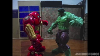 Iron Man Hulkbuster vs Hulk (STOP MOTION)