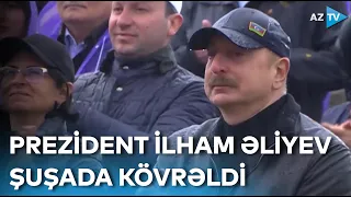 Prezident İlham Əliyev Şuşada kövrəldi