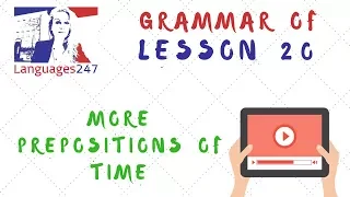 Grammar Practice - English Course Lesson 20 -Prepositions Of Time List-