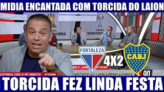 FORTALEZA 4 X 2 BOCA JUNIORS MIDIA ENCANTADA COM A TORCIDA DO LAION