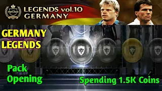 LEGENDS vol.10 GERMANY Pack Opening PES 2018 MOBILE (Spending 1.5K Coins)