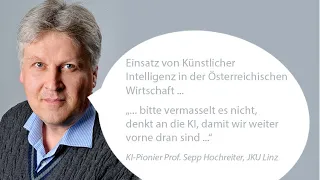 Sepp Hochreiter: Künstliche Intelligenz, Funktionen und Anwendungen einfach erklärt