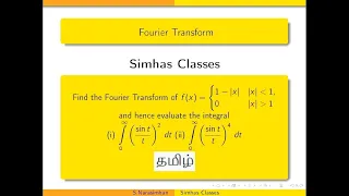 Find  Fourier Transform of f(x) = 1-|x|  in  |x| less than 1