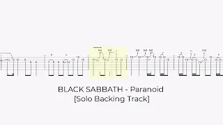 BLACK SABBATH - Paranoid [Solo Backing Track with tabs]