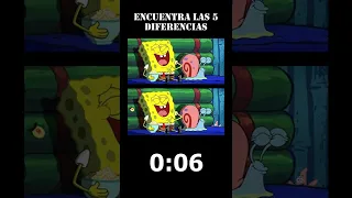 Encuentra las 5 diferencias - Bob Esponja #shorts