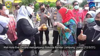 Eva Dwiana Jalin Sinergitas Dengan Poltabes Bandar Lampung