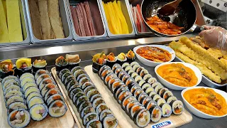 1,000 Gimbap Are Sold Out!! Delicious Snacks Tteokbokki, Gimbap, Fried Food - Korean Street Food