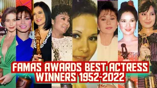 FAMAS AWARDS BEST ACTRESS WINNERS (1952-2022