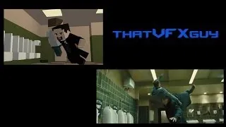 Compared with Original - The World's End Toilet Fight Scene