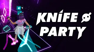 Give It Up by KNIFE PARTY in BEAT SABER - Mixed Reality (Expert+)