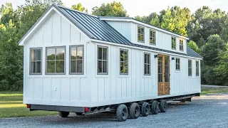 Another Beautiful Denali Bunkhouse with Rustic Beige Color by Timbercraft Tiny Homes