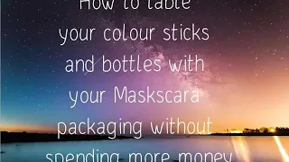 Labeling your colour sticks and bottles with your Maskscara packaging