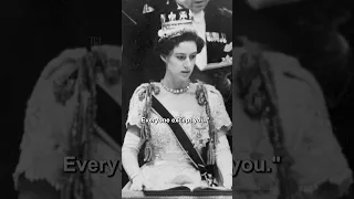 Upset Princess Margaret at Queen Elizabeth’s coronation #queenelizabeth #royal #royalfamily #crown