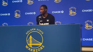 Warriors Jonathan Kuminga on Trayce Jackson-Davis performance tonight.