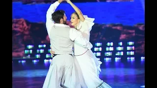 Flor Vigna y Gonzalo Gerber bailaron con mucha elegancia su folklore
