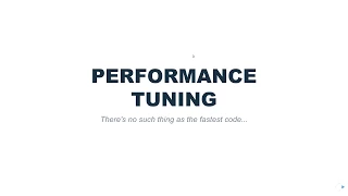 Performance Tuning