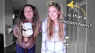 Horse girls at a sleepover 😂 FUNNY horse videos