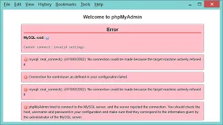 [FIXED] phpMyAdmin Error: No connection could be made because the target machine actively refused it