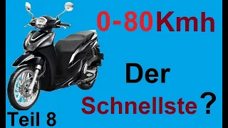 Honda SH Mode 125 ccm 2021 / 0 - 80 kmh Der Schnellste ? Teil 8 - Roller B196 A1