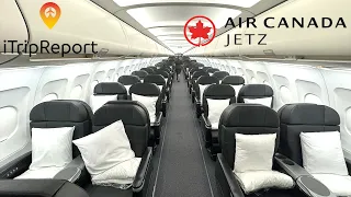 NEW INTERIOR Air Canada Jetz A320  Trip Report