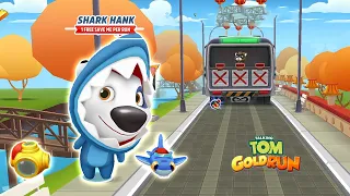 TALKING TOM GOLD RUN SHARK HANK IN BLUE OUTFIT RUN ON CITY CHINA IN ALL WOLRD NEW UPDATE 2021