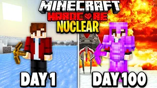 I Survived 100 Days In A Nuclear Winter In Minecraft | Full Movie