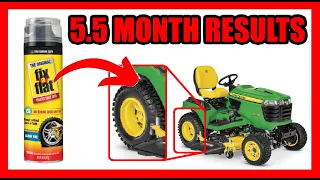 FIX-A-FLAT vs Lawn Tractor / Mower Tire || 5 1/2 MONTH Test & Review! || Fix Tire Air Leak?
