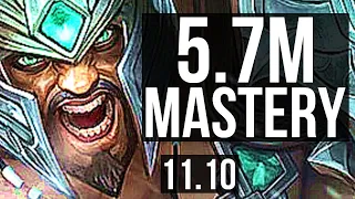 TRYNDAMERE vs YONE (MID) | 5.7M mastery, Rank 4 Trynda, 10/1/9 | NA Grandmaster | v11.10