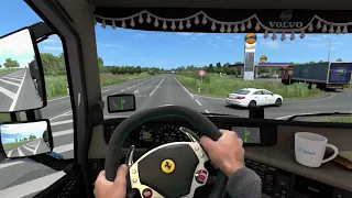 Euro Truck Simulator 2 | Real Hand Pov Driving | by Playground Games with steering Ferrari F430