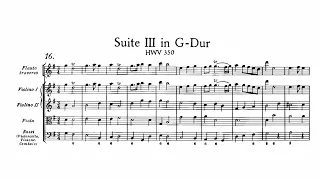 Händel: Water Music Suite No. 3 in G major, HWV 350 (with Score)