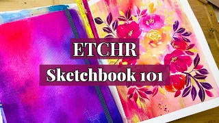 How to decorate the Etchr Everyday Sketchbook - painting my sketchbook