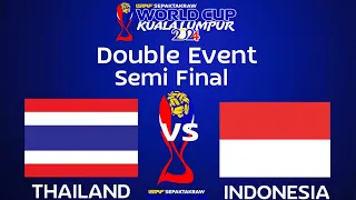 🔴รองชนะเลิศ คู่ชายไทย พบ อินโดนีเซีย #ISTAFWorldCup2024 SEMIFINAL Men's Doubles Thailand 🆚 Indonesia