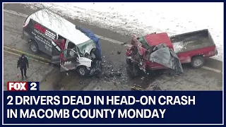 2 drivers dead in head-on crash in Macomb County Monday