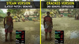 Hogwarts Legacy | Steam Version vs Cracked Version | Denuvo vs No Denuvo Performance Comparison