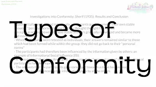 Types of Conformity | Revision for A-Level Psychology