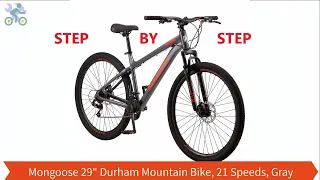 How to assemble Mongoose 29 inch  Durham Mountain Bike, 21 Speeds, Gray slot 5