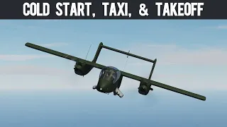 DCS OV-10A Bronco Cold Start, Taxi, and Takeoff