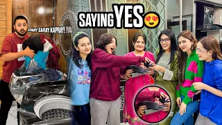 AREEB SAYING YES FOR 24 HOURS 😍 | Mama K Lea Surprise Gift ♥️ | Women's Day Special 🥰