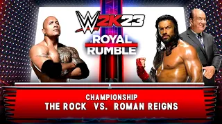 FULL MATCH: Roman Reigns vs. The Rock Royal Rumble WWE2K23