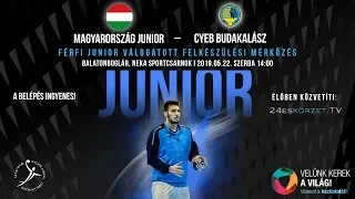 Magyarország Junior - CYEB Budakalász Férfi Junior válogatott felkészülési mérkőzés